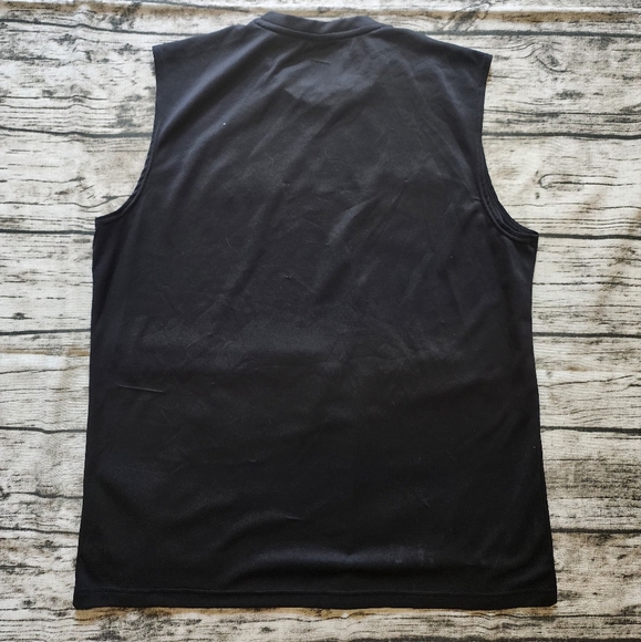 ADIDAS MEN'S CLIMALITE SLEEVELESS T-SHIRT IN BLACK - Picture 3 of 3